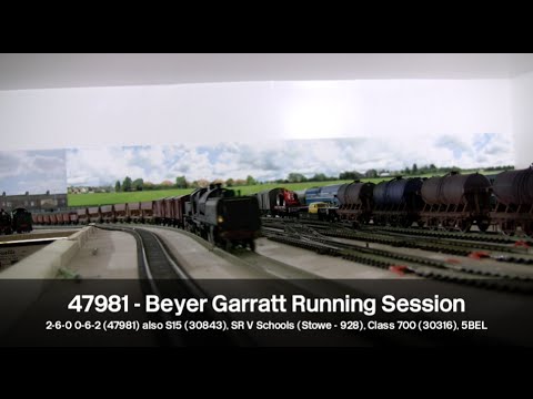 Beyer Garratt 2-6-0 0-6-2 Model Railway Running Session